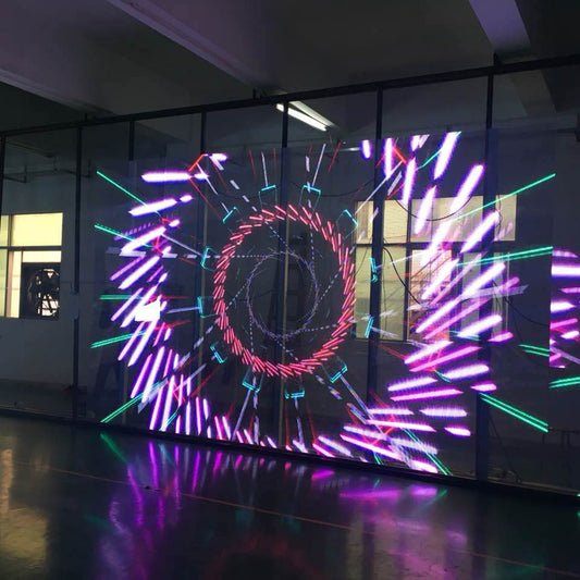 Flexible Ultra-thin Transparent LED Film Screen Adhesive Transparent Led Screen for Glass